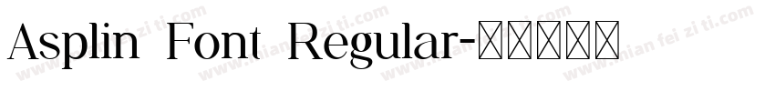 Asplin Font Regular字体转换